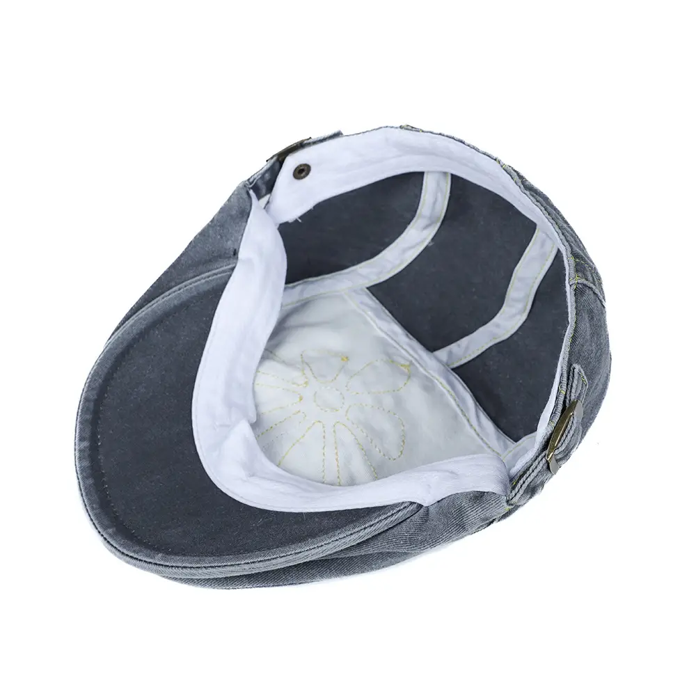 Women's Blue Embroidered Sunshade Cap - Image 8