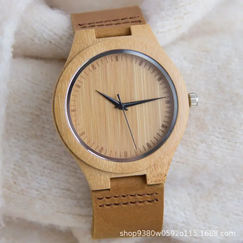 Classic Wooden Belt Watch for Men Women Black Pointer - Image 7