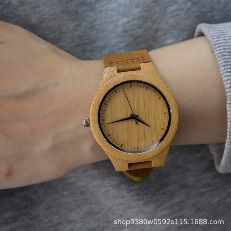 Classic Wooden Belt Watch for Men Women Black Pointer - Image 10