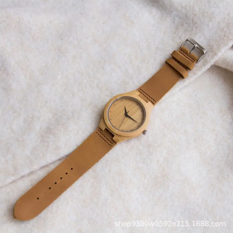 Classic Wooden Belt Watch for Men Women Black Pointer - Image 11