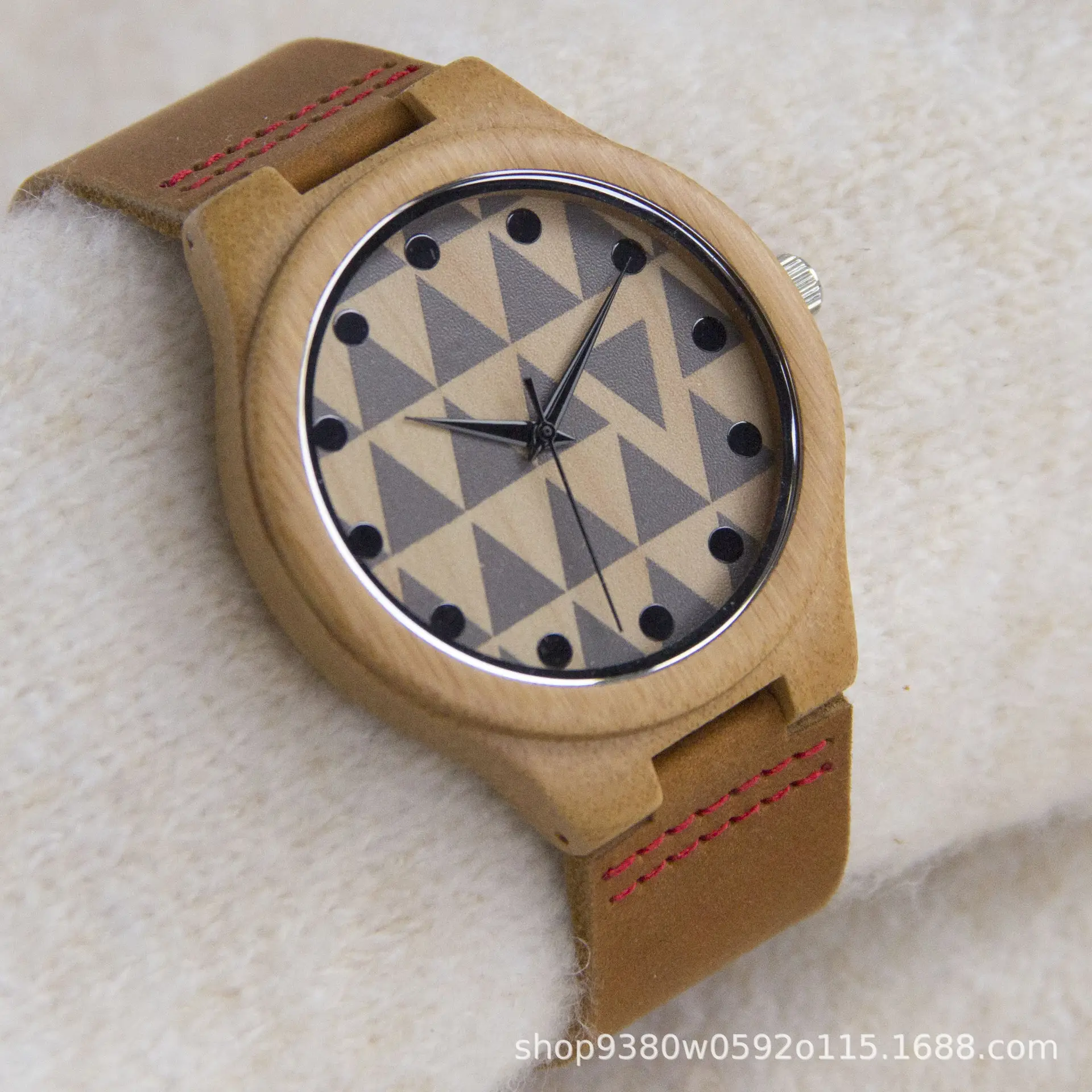 Classic Wooden Belt Watch for Men Women Black Pointer - Image 4