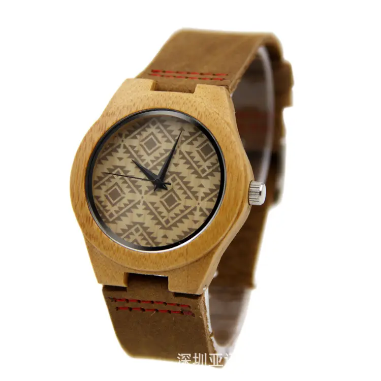 Classic Wooden Belt Watch for Men Women Black Pointer - Image 5
