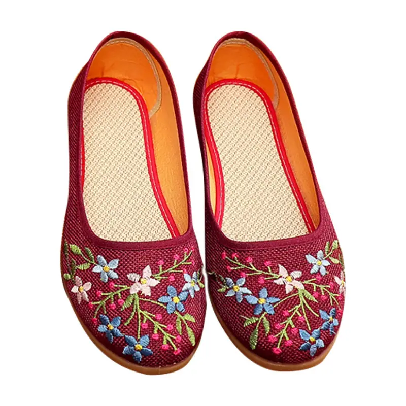 26 New Styles of Cotton and Linen Old Beijing Women's Flat Shoes, Non-Slip Soft Sole Ethnic Style Embroidered Shoes, Low-Top Breathable Flat Shoes - Image 7