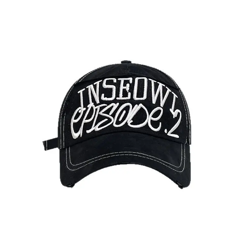 Cross-border Letter Embroidered Baseball Cap Black - Image 7