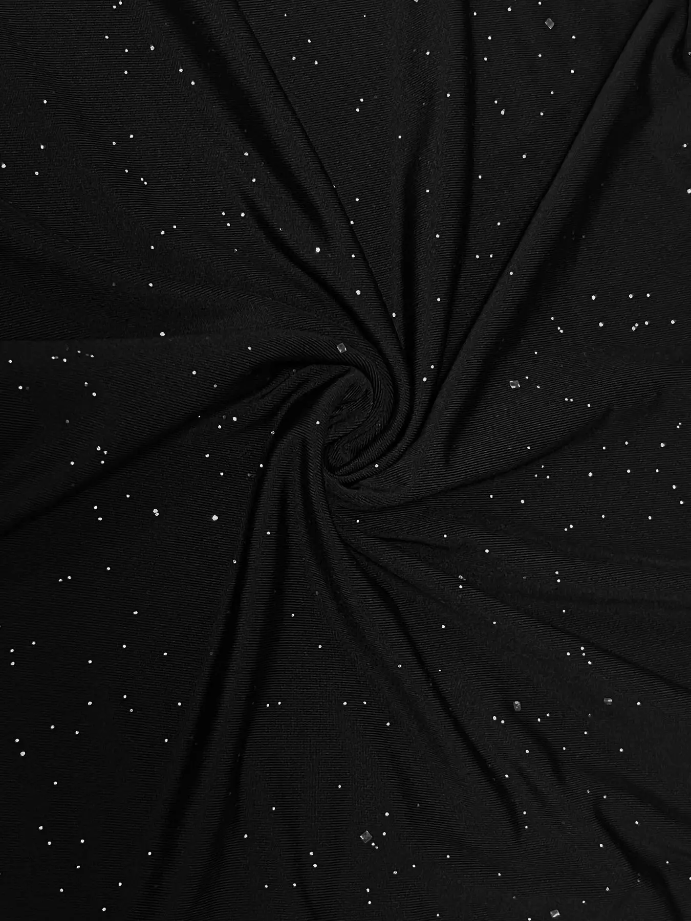Black Sparkly V-Neck Slim Fit Dress for Women — feature 8
