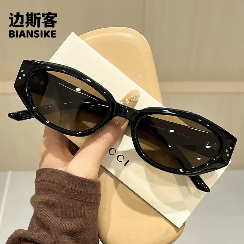 Cat-Eye Sunglasses Black Polarized Men Women - Image 2