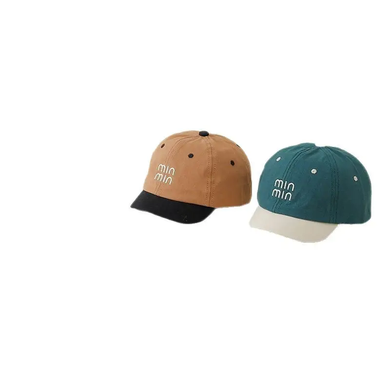 Kids Baseball Caps Black Brown Mini Letter Embroidered - Image 10