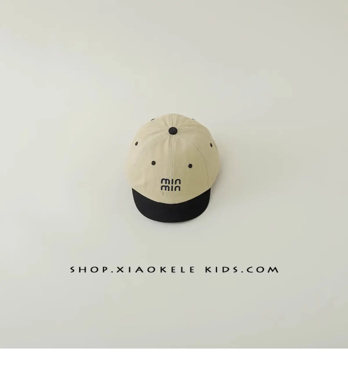 Kids Baseball Caps Black Brown Mini Letter Embroidered β feature 14