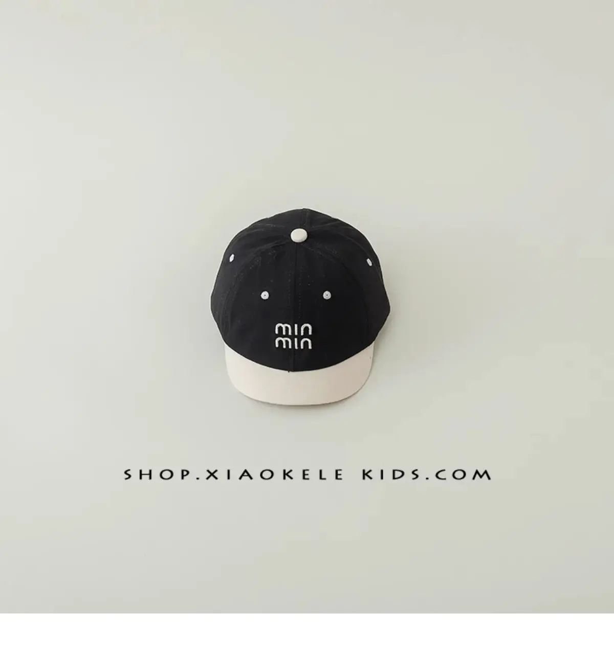 Kids Baseball Caps Black Brown Mini Letter Embroidered β feature 16