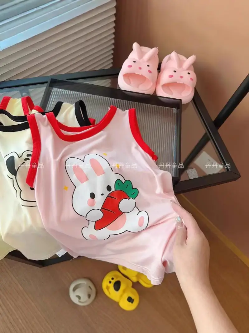 Girls Modal Home Dress Baby dress Girls Summer Princess Dress Girls Sleeveless Vest Nightdress Thin