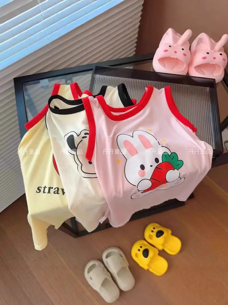 Girls Modal Home Dress Baby dress Girls Summer Princess Dress Girls Sleeveless Vest Nightdress Thin