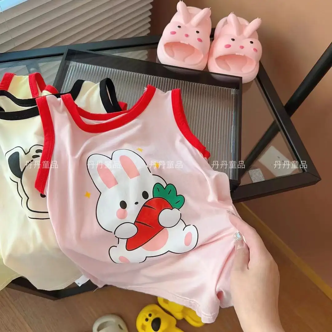 Girls Modal Home Dress Baby dress Girls Summer Princess Dress Girls Sleeveless Vest Nightdress Thin — feature 12