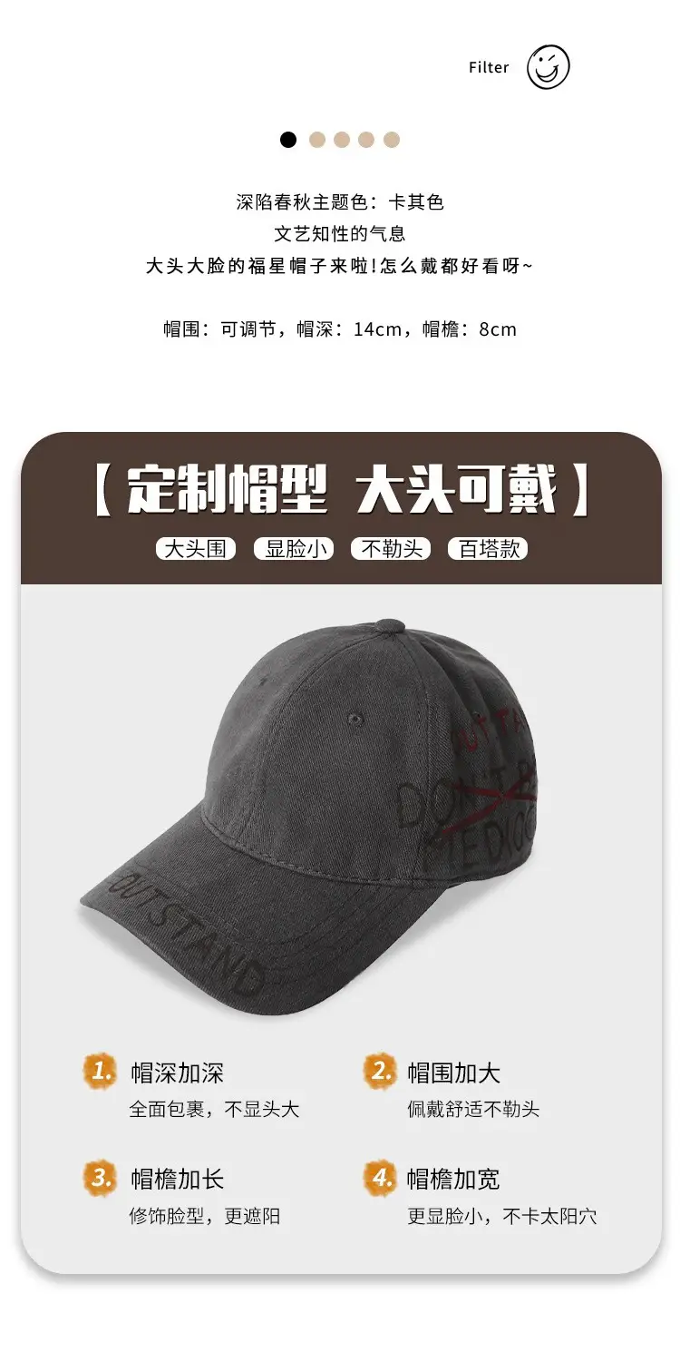 Vintage American Washed Cap Women 2025 High Top — feature 4