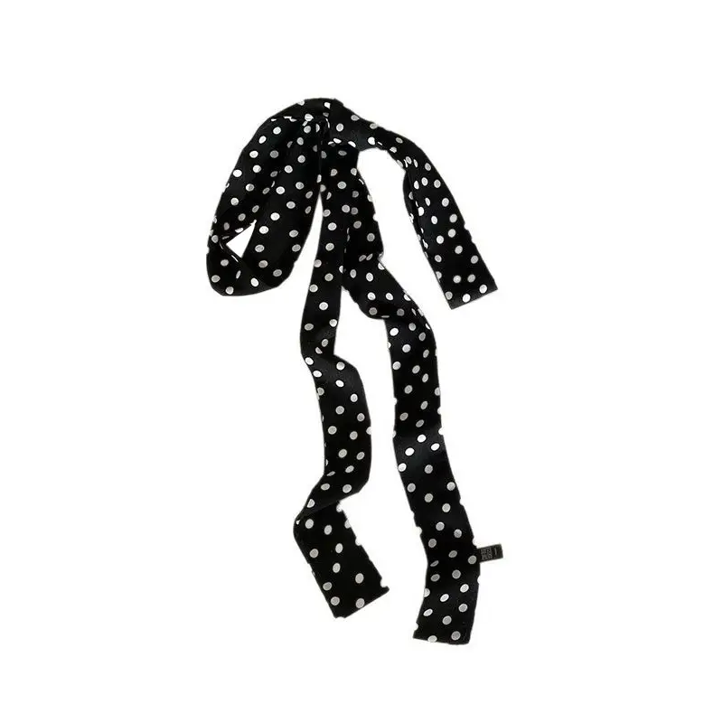 Women's Silk Wave Point Scarf with Tie Ribbon Belt - Image 7