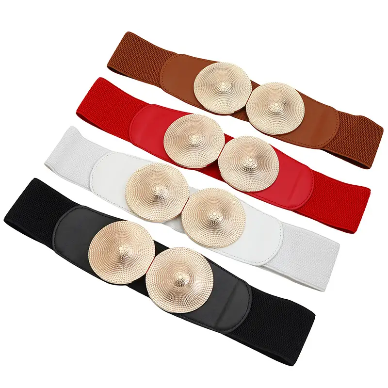 Women's Decorative Elastic Waist Buckles Belt — feature 39