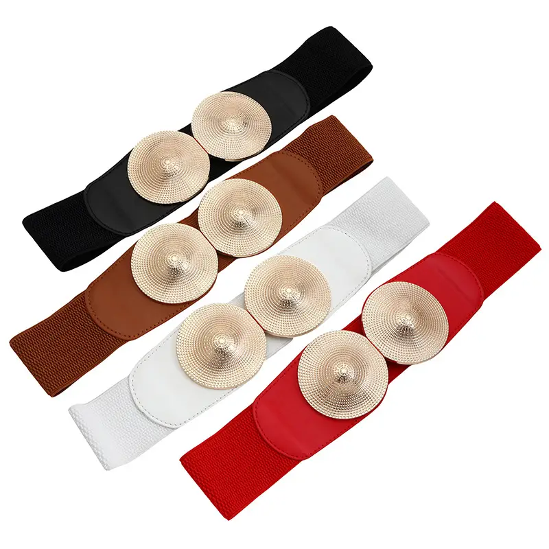Women's Decorative Elastic Waist Buckles Belt — feature 40