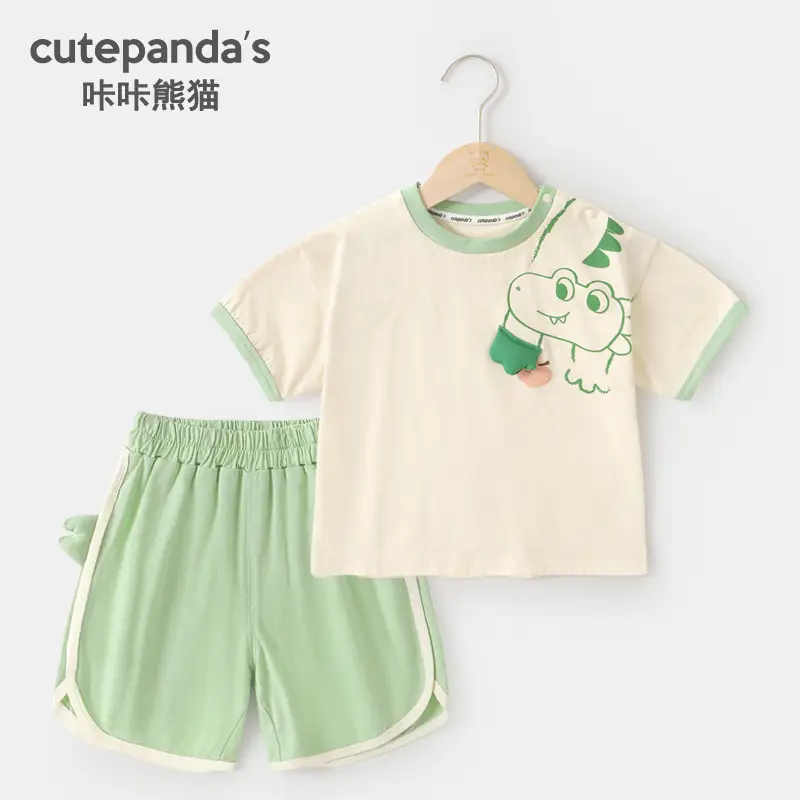 Kaka Panda Boys Summer T-Shirt Shorts Set - Image 2
