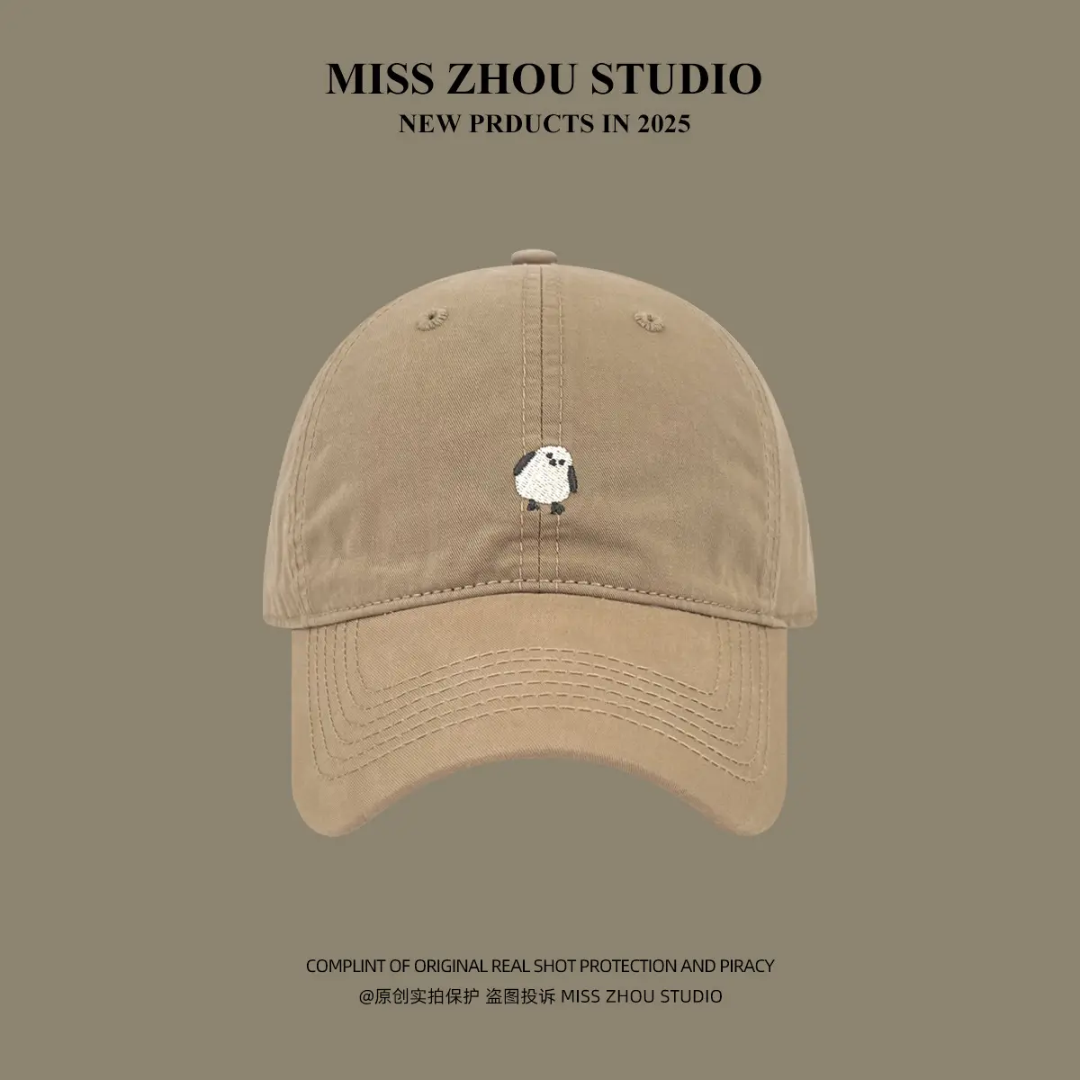 Miss Zhou Bird Cap for Girls Women Tan 2025 - Image 12