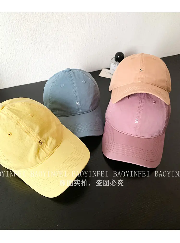 Letter Pink Baseball Cap Women Soft Wide Brim — feature 10