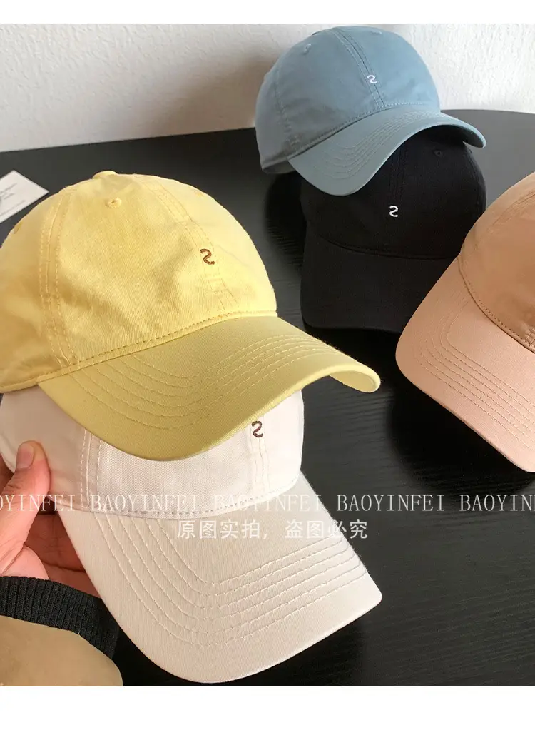 Letter Pink Baseball Cap Women Soft Wide Brim — feature 6