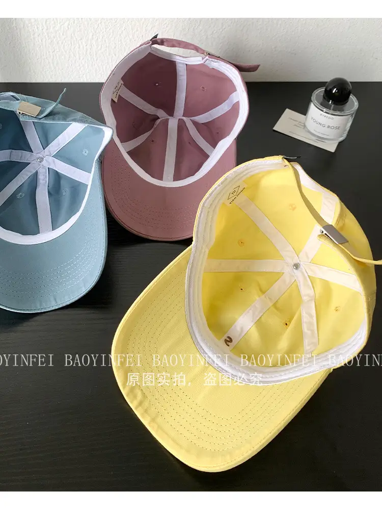 Letter Pink Baseball Cap Women Soft Wide Brim — feature 9