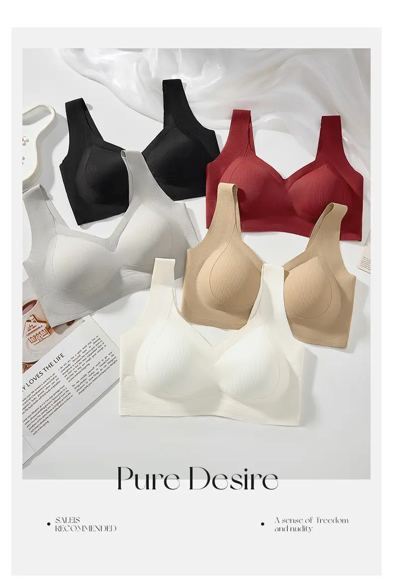 Red Underwear Women's Big Chest Showing Small Gather-up Accessory Bra 2025 — feature 19
