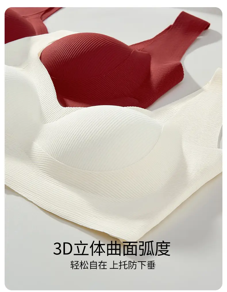 Red Underwear Women's Big Chest Showing Small Gather-up Accessory Bra 2025 — feature 20