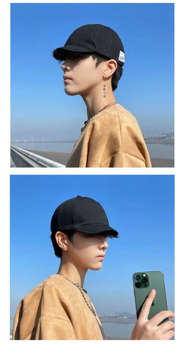 Men's Short Brim Cap Korean Style Baseball Cap — feature 7