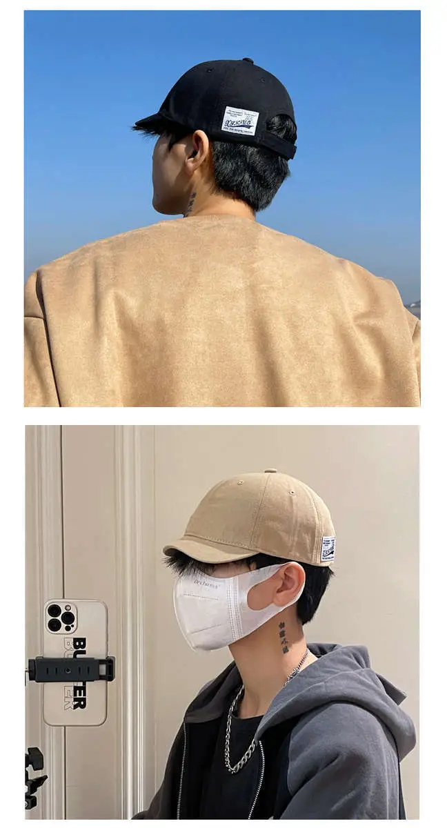 Men's Short Brim Cap Korean Style Baseball Cap — feature 8