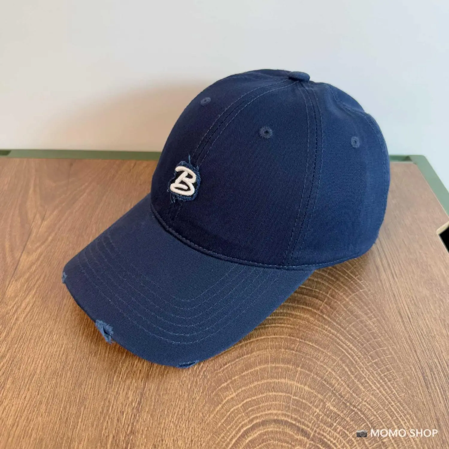 Vintage B-Brave Gray Baseball Cap with Wide Brim — feature 14