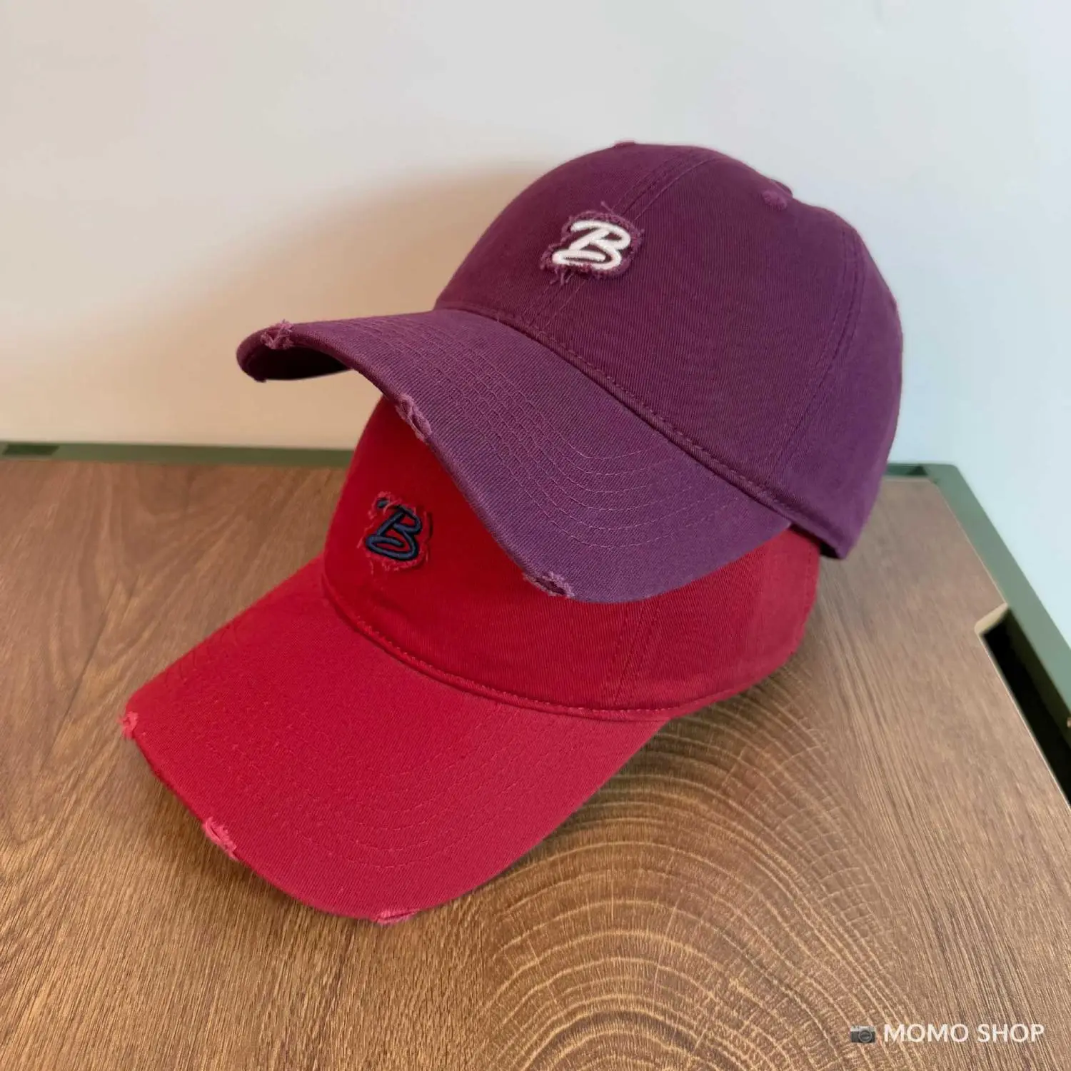 Vintage B-Brave Gray Baseball Cap with Wide Brim — feature 18