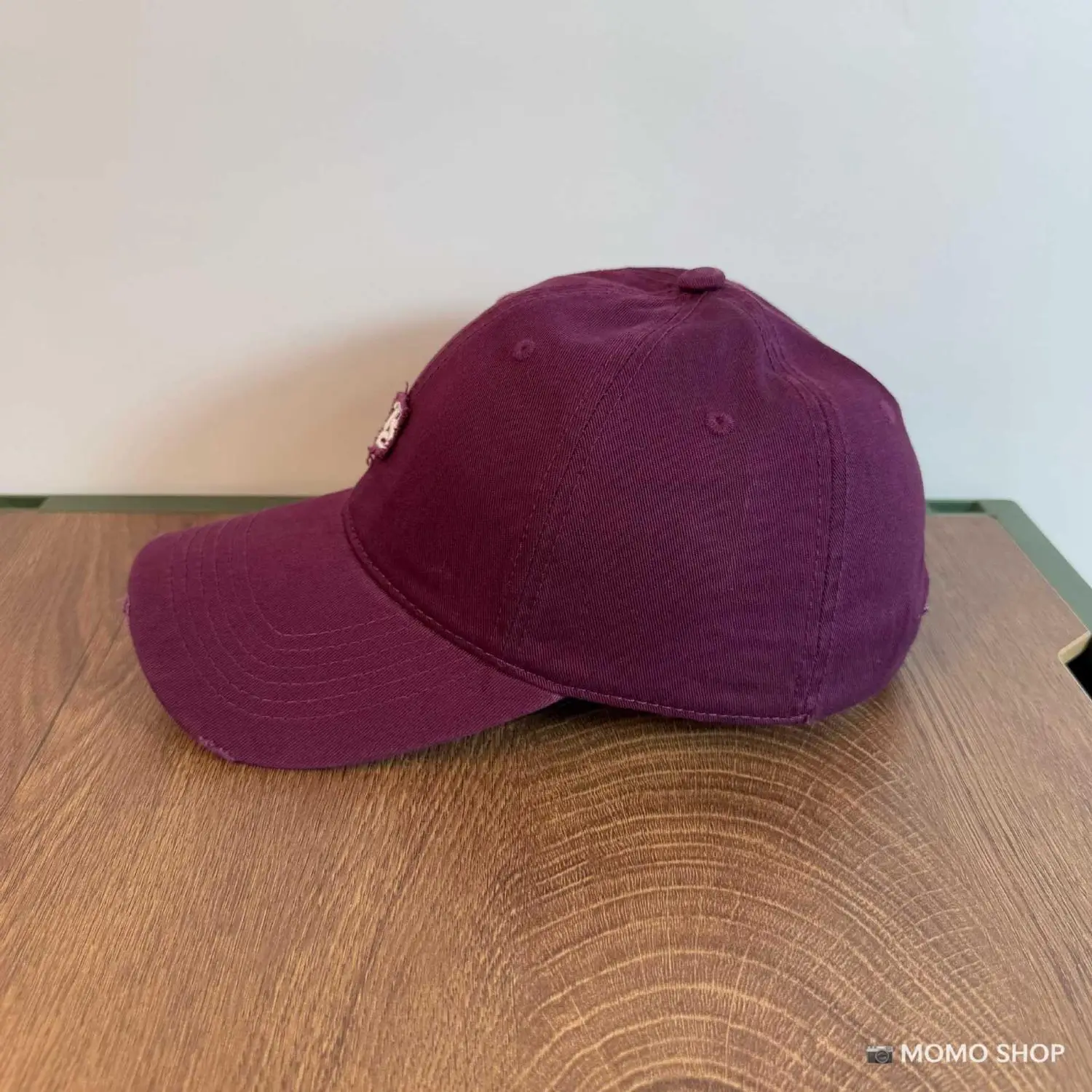 Vintage B-Brave Gray Baseball Cap with Wide Brim — feature 20