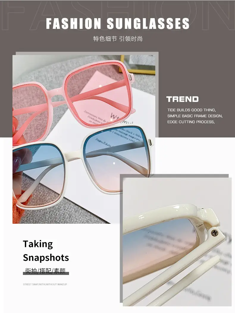 Men Women Square Frame UV400 Sunglasses Black — feature 2