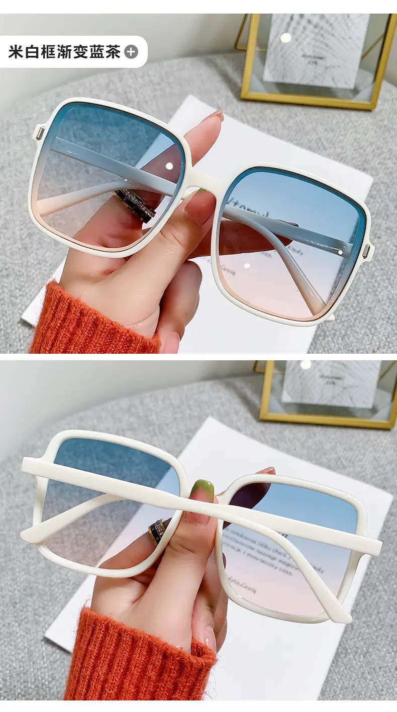 Men Women Square Frame UV400 Sunglasses Black — feature 5