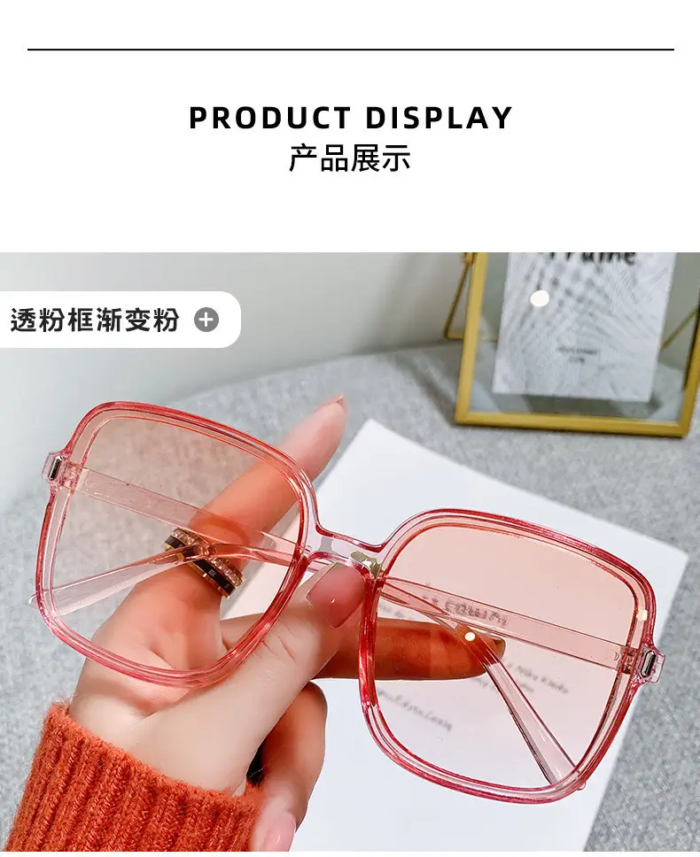 Men Women Square Frame UV400 Sunglasses Black — feature 9