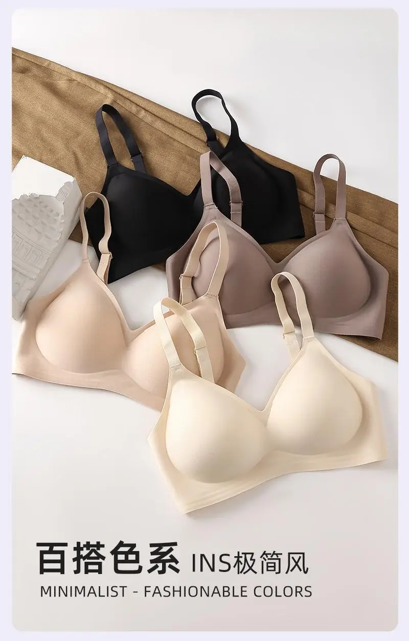 Underwear Girl's Small Chest Gathering Upper Support Anti-sagging Soft Support Anti-outward Expansion Non-steel Rings Collapsed Auxilary Breast Show Large Bra — feature 13