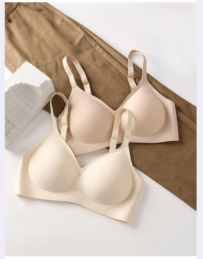 Underwear Girl's Small Chest Gathering Upper Support Anti-sagging Soft Support Anti-outward Expansion Non-steel Rings Collapsed Auxilary Breast Show Large Bra — feature 17