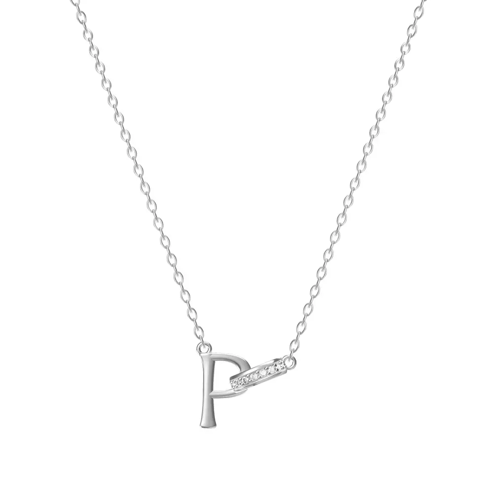 26-Letter Diamond Encrusted Necklace for Women - Image 16