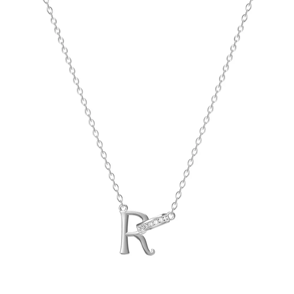 26-Letter Diamond Encrusted Necklace for Women - Image 18