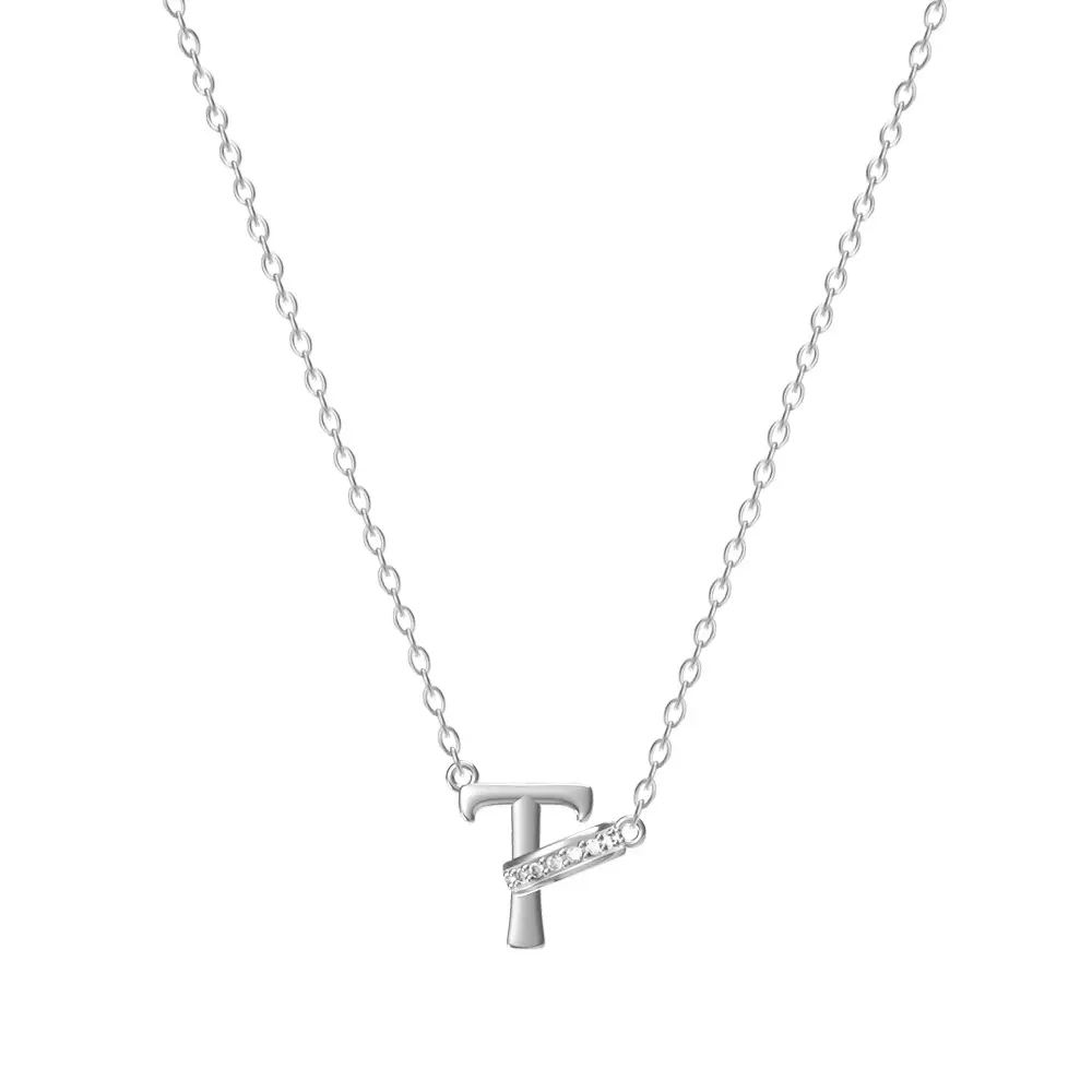 26-Letter Diamond Encrusted Necklace for Women - Image 20