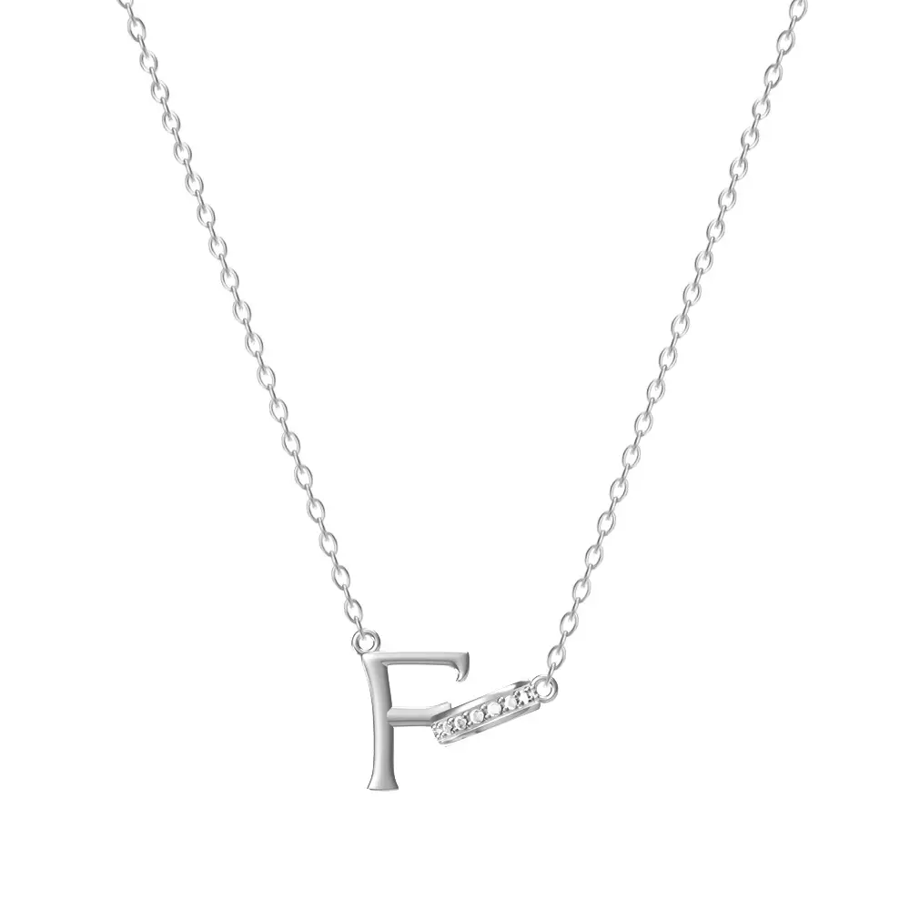 26-Letter Diamond Encrusted Necklace for Women - Image 6