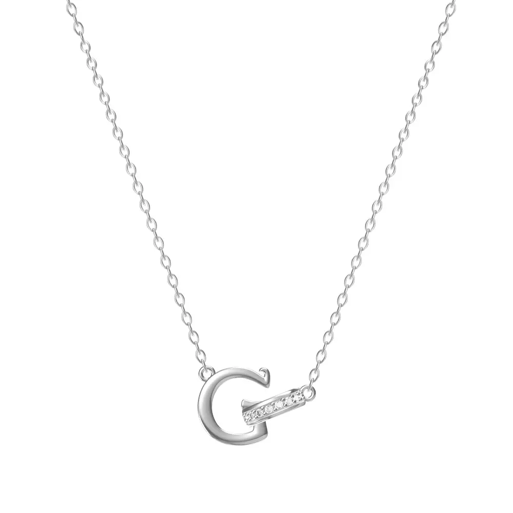 26-Letter Diamond Encrusted Necklace for Women - Image 7