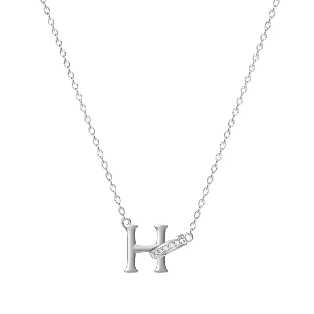 26-Letter Diamond Encrusted Necklace for Women - Image 8