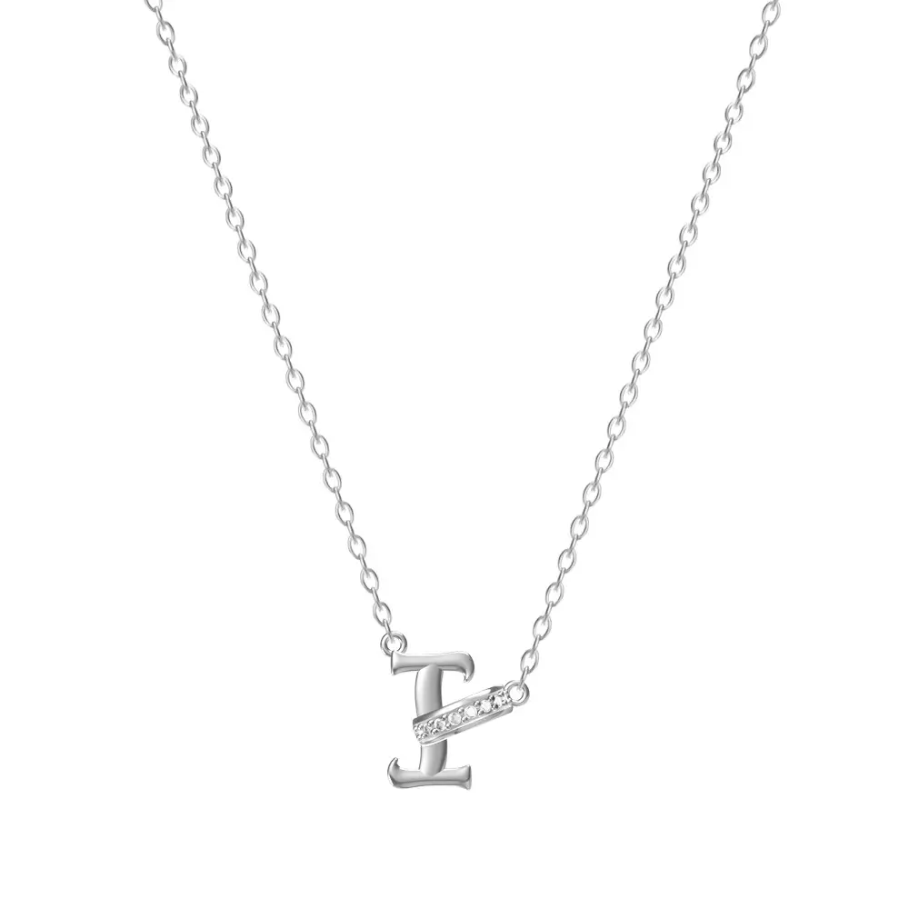 26-Letter Diamond Encrusted Necklace for Women - Image 9