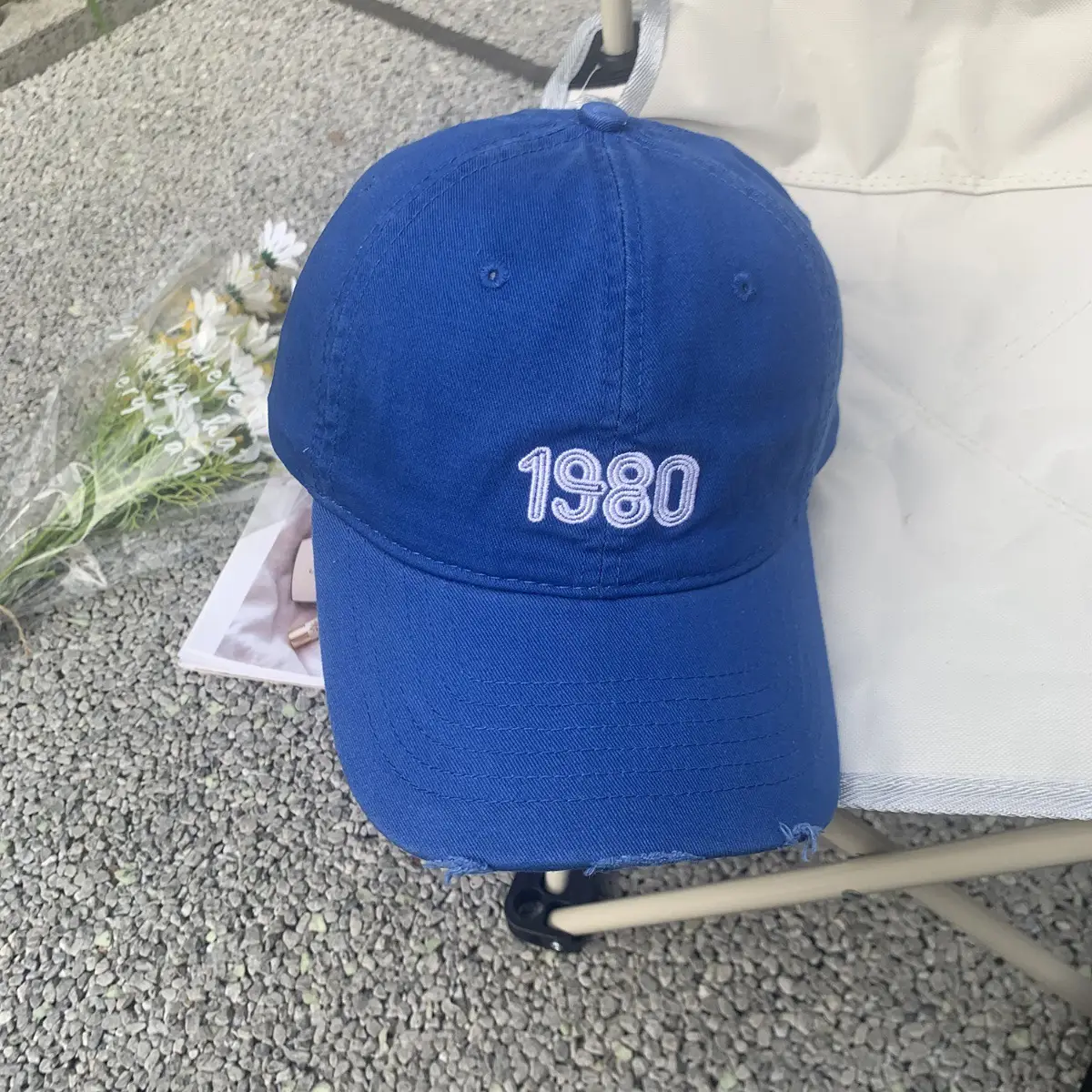 Women Men Summer Black Embroidered Cap 1980 - Image 7