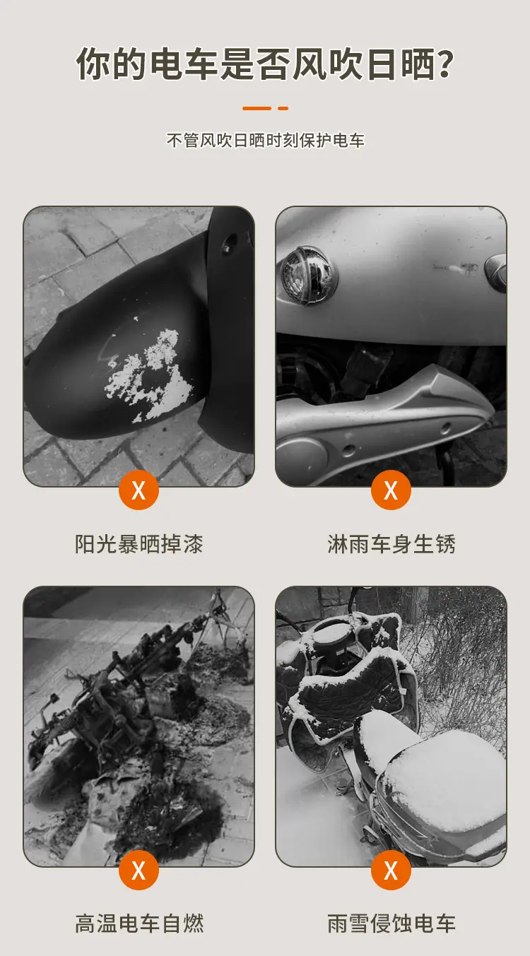 Rain-proof Cover for Electric Vehicle Rain-proof and Dust-proof Cover for Electric Vehicle Special Rain-proof Sunscreen Cover for Electric Vehicle and Motorcycle Bicycle Clothes — feature 2