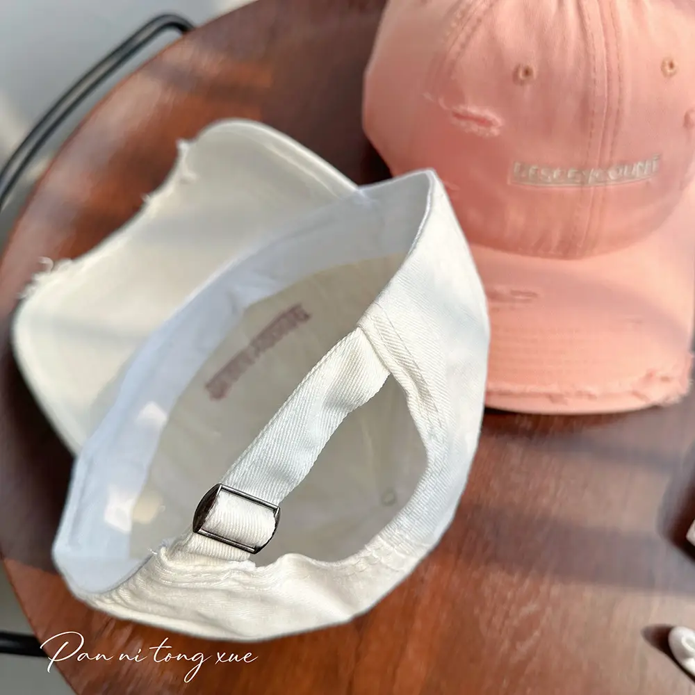 Korean Letter Embroidered Baseball Caps for Men Women
