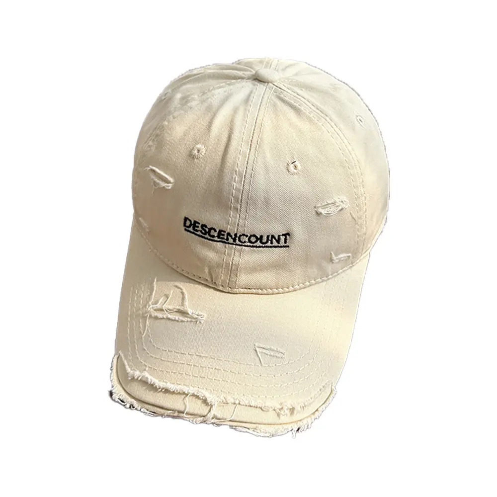 Korean Letter Embroidered Baseball Caps for Men Women