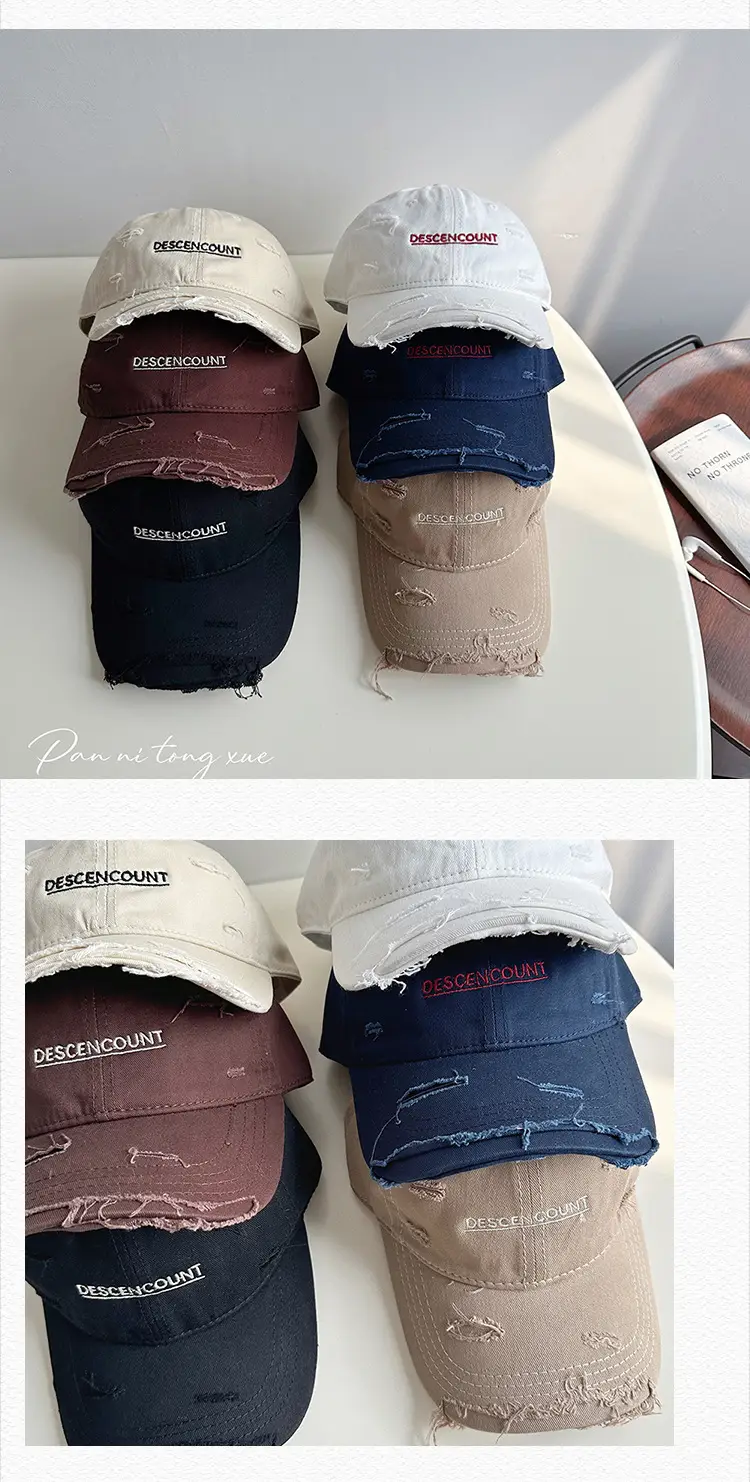 Korean Letter Embroidered Baseball Caps for Men Women — feature 25