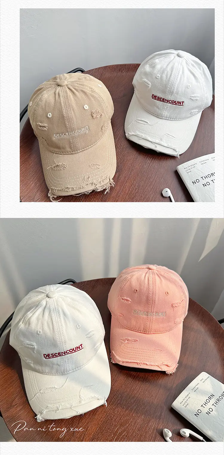 Korean Letter Embroidered Baseball Caps for Men Women — feature 26